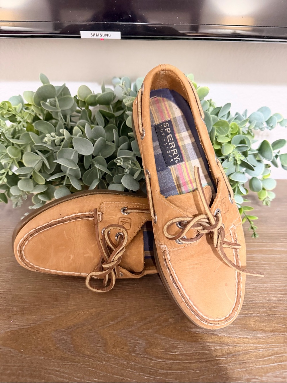 Sperry Women’s Tan Leather Classic Boat Shoes